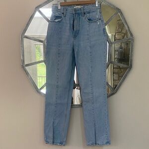 Abercrombie & Fitch Light Blue ultra high rise Straight Leg Jeans